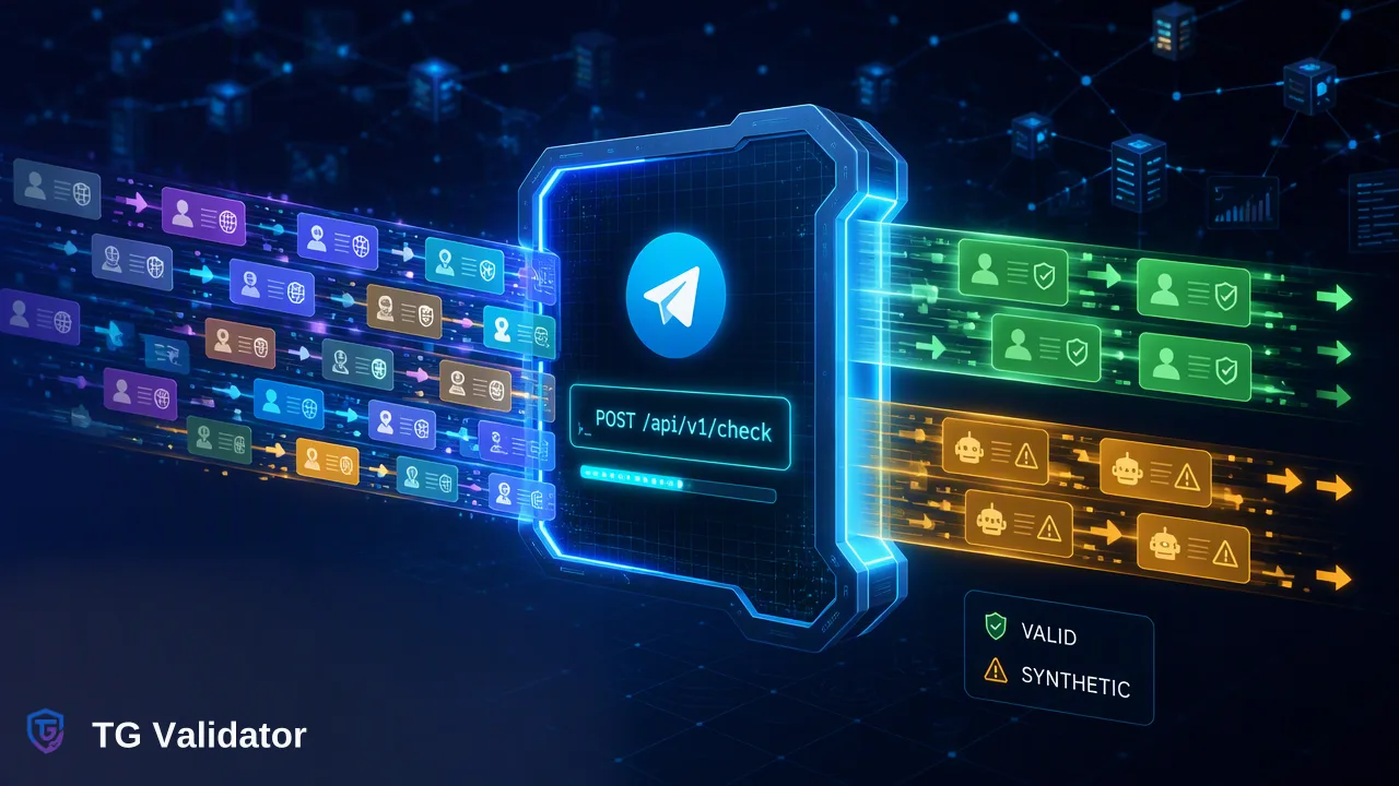 TG Validator workflow illustration for 什么是合成身份欺诈?